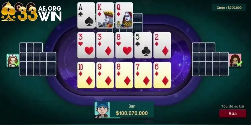 Cập nhật thông tin các tay bài giá trị khi chơi Binh xập xám